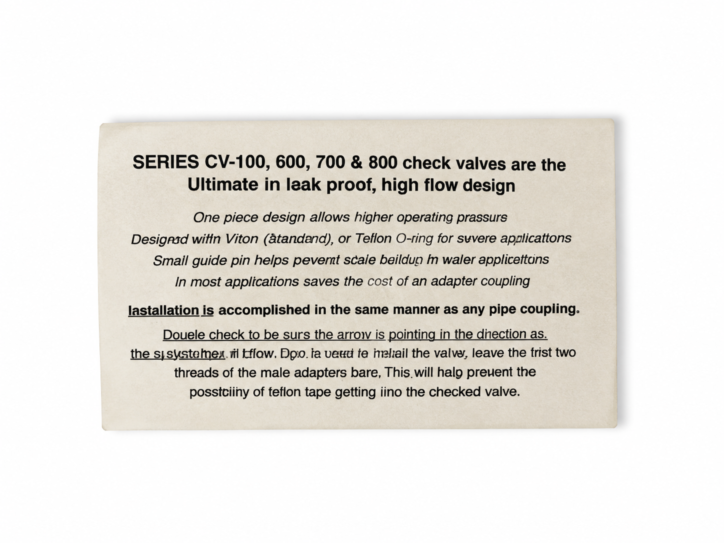 Stainless Steel Check Valve